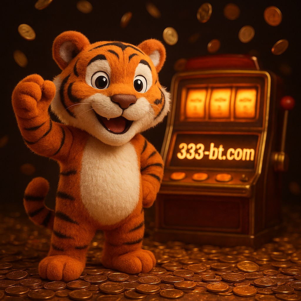 আর্কেড জয়ের আনন্দে উচ্ছ্বসিত একটি বাঘশাবক